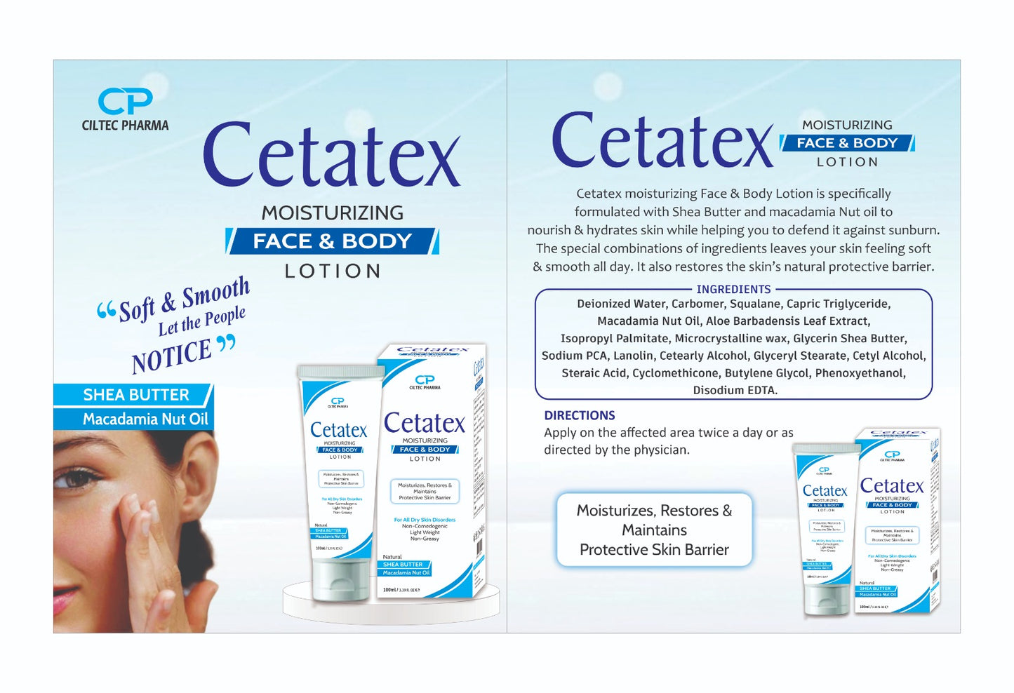 Cetatex Moisturizing Face & Body Lotion